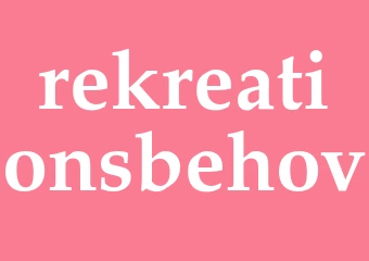 Synonym rekreationsbehov