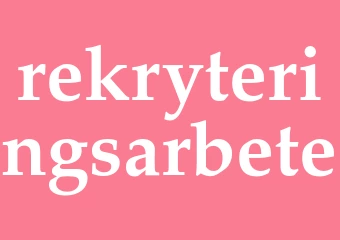 Synonym rekryteringsarbete