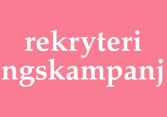 Synonym rekryteringskampanj