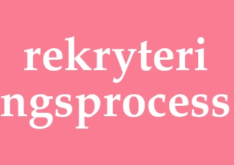 Synonym rekryteringsprocess