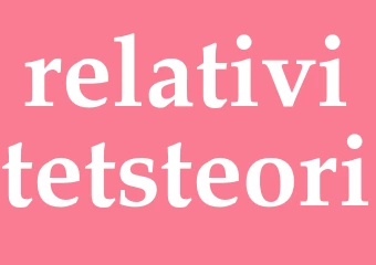 Synonym relativitetsteori