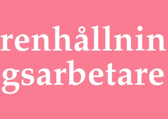 Synonym renhållningsarbetare