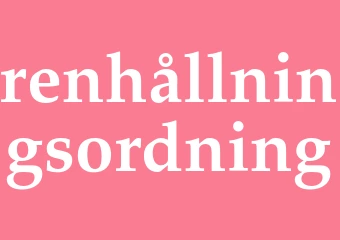 Synonym renhållningsordning