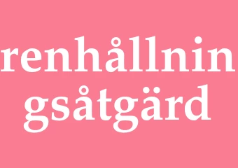 Synonym renhållningsåtgärd