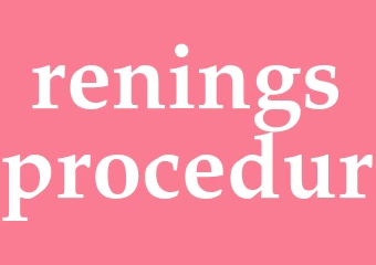 Synonym reningsprocedur