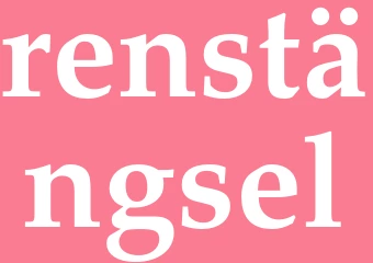 Synonym renstängsel