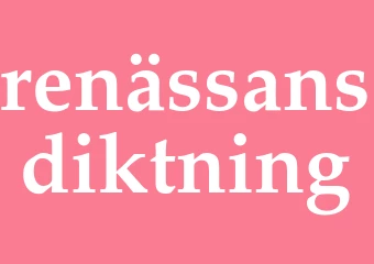 Synonym renässansdiktning