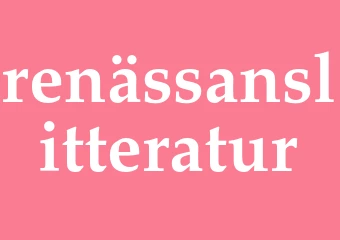 Synonym renässanslitteratur