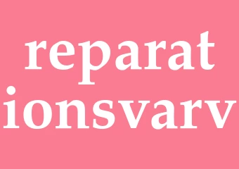 Synonym reparationsvarv