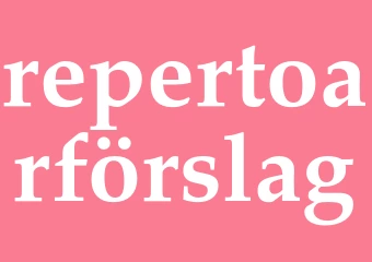 Synonym repertoarförslag
