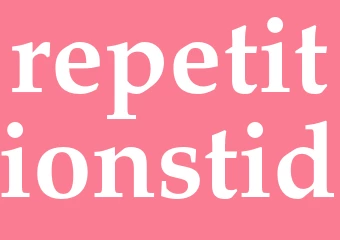 Synonym repetitionstid