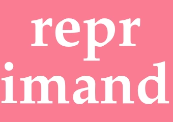 Synonym reprimand