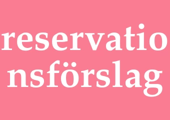 Synonym reservationsförslag