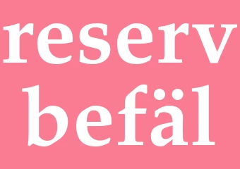 Synonym reservbefäl
