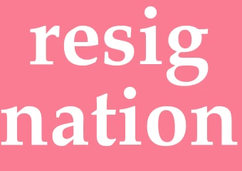 Synonym resignation