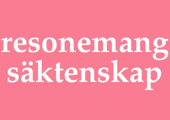 Synonym resonemangsäktenskap