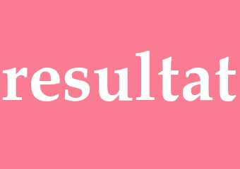Synonym resultat