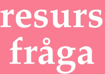 Synonym resursfråga