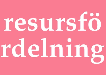 Synonym resursfördelning