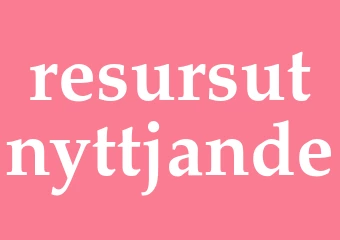 Synonym resursutnyttjande