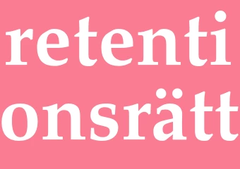 Synonym retentionsrätt