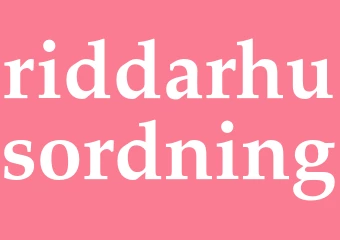 Synonym riddarhusordning