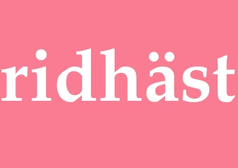 Synonym ridhäst