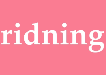 Synonym ridning