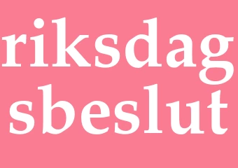 Synonym riksdagsbeslut