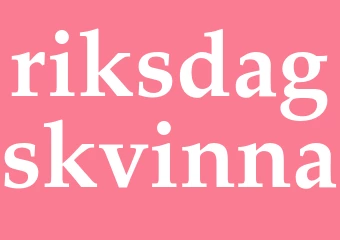 Synonym riksdagskvinna