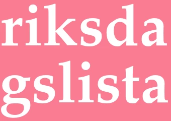 Synonym riksdagslista