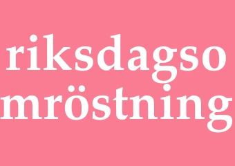 Synonym riksdagsomröstning