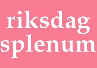Synonym riksdagsplenum