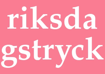 Synonym riksdagstryck