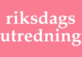 Synonym riksdagsutredning