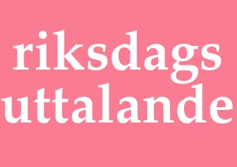Synonym riksdagsuttalande