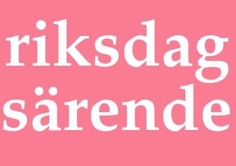 Synonym riksdagsärende