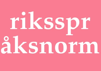 Synonym riksspråksnorm