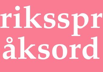 Synonym riksspråksord