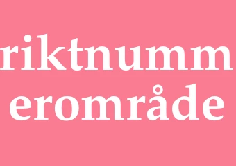Synonym riktnummerområde