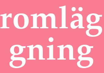 Synonym romläggning