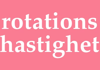 Synonym rotationshastighet