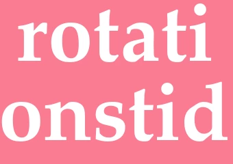Synonym rotationstid