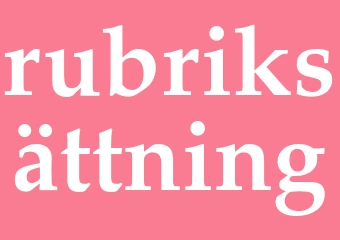 Synonym rubriksättning