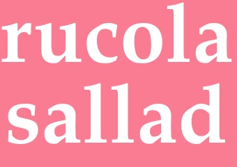 Synonym rucolasallad