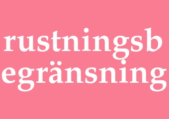 Synonym rustningsbegränsning