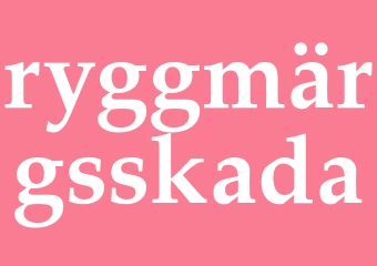 Synonym ryggmärgsskada