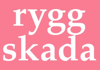 Synonym ryggskada