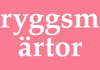 Synonym ryggsmärtor