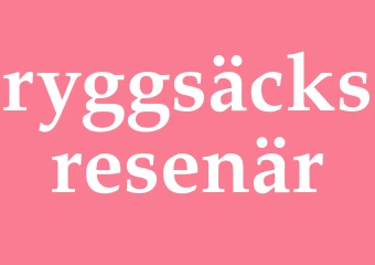 Synonym ryggsäcksresenär